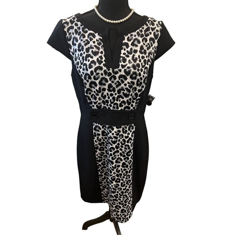Cap Sleeve Animal Print Dress by Studio One